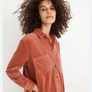 Madewell Corduroy Utility Jacket in Warm Terracotta